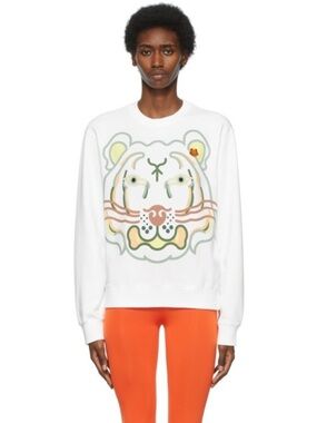 KENZO X WWF Tiger Patch Organic Cotton Sweatshirt Size XL VGUC